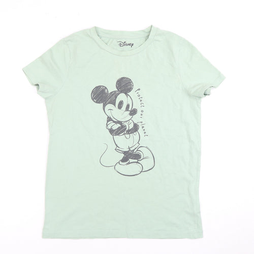 Disney Women’s Green Mickey Mouse T-Shirt Size 8