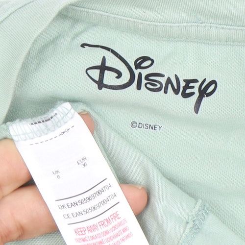 Disney Women’s Green Mickey Mouse T-Shirt Size 8