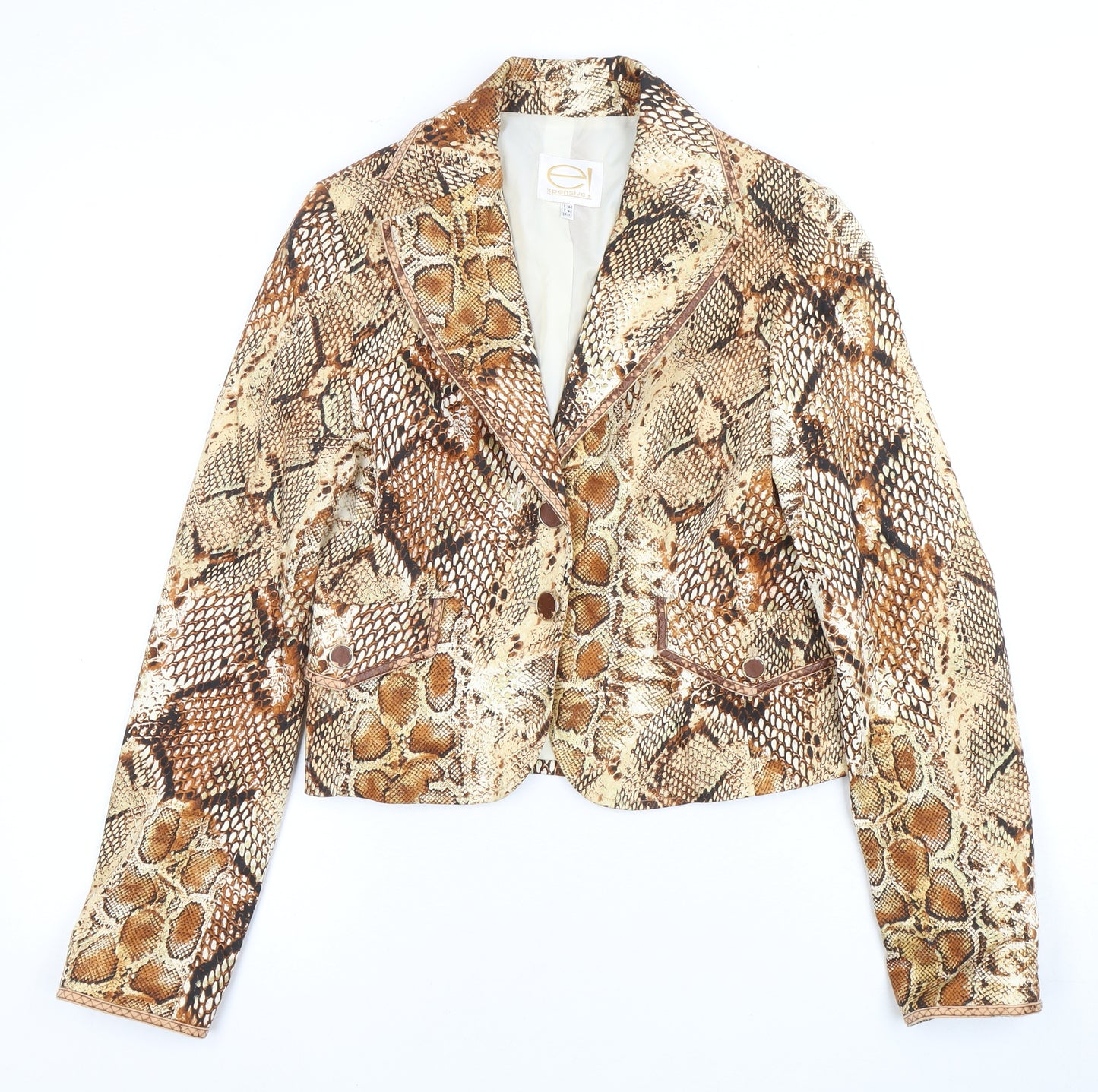 Xpensive Women's Multicoloured Animal Print Blazer, Size 12