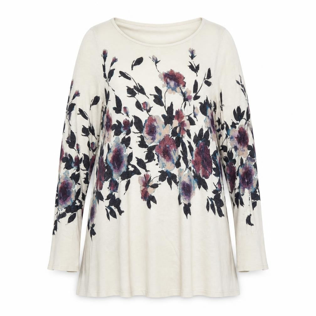 Phase Eight Women's Beige Floral Long Sleeve Dress Size 12