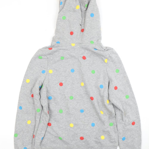 George Women's Grey Polka Dot Hooded Jacket Size 12
