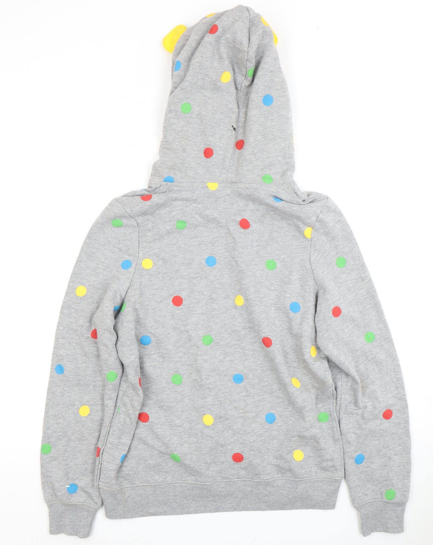 George Women's Grey Polka Dot Hooded Jacket Size 12