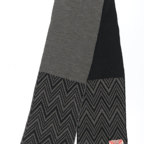 Tokyo Laundry Unisex Black Grey Geometric Knit Scarf