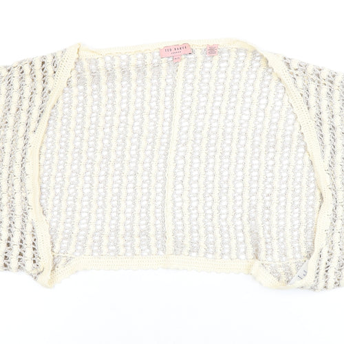 Ted Baker Women's Ivory Shrug M/L Open-Knit Spring