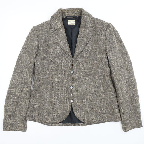 Viyella Women Blazer Beige Size 10 Petite Workwear