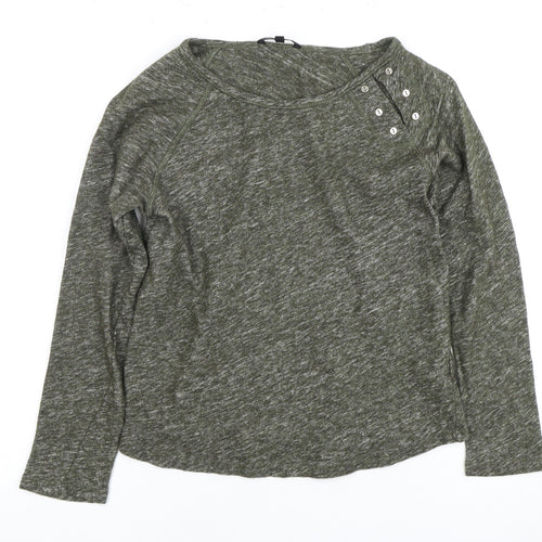 Mistral Women's Green Long Sleeve Basic T-Shirt
