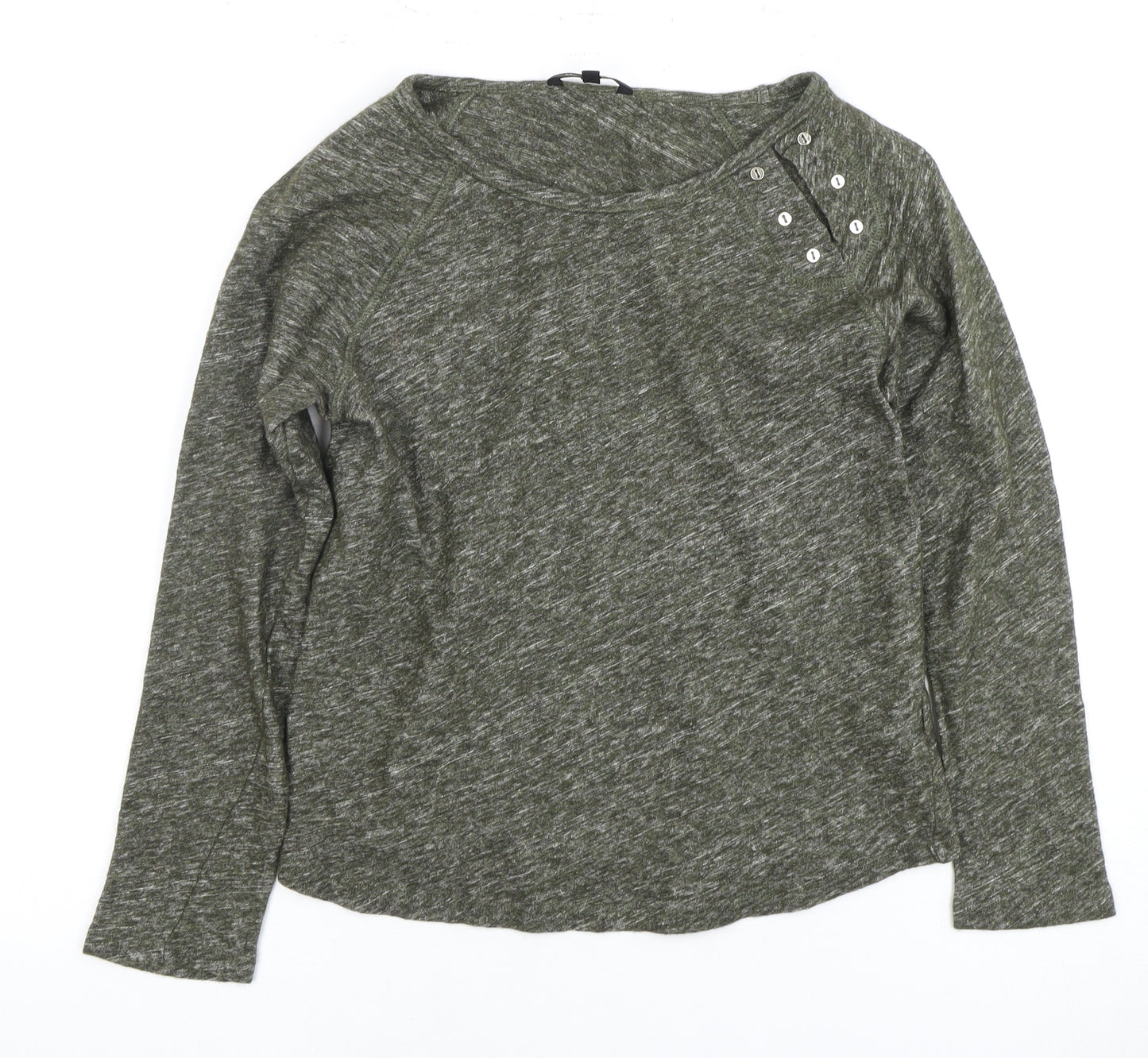 Mistral Women's Green Long Sleeve Basic T-Shirt