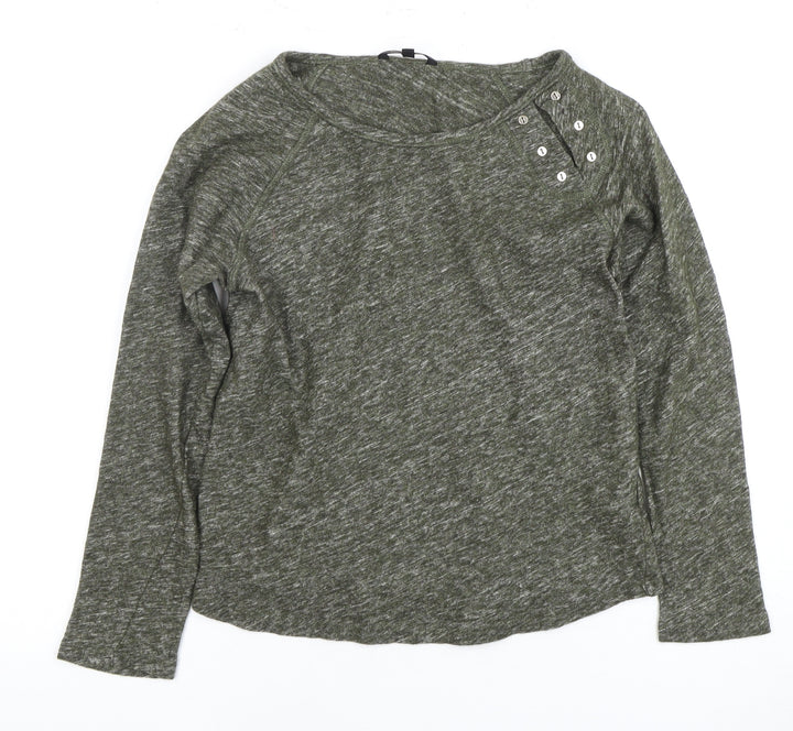 Mistral Women's Green Long Sleeve Basic T-Shirt