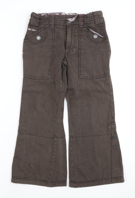 Fat Face Girls Brown Corduroy Jeans 5 Years Pinstripe
