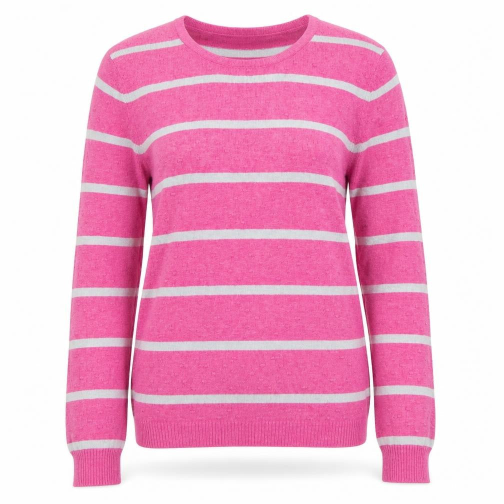 Viyella Women's Pink Striped Jumper, S, Casual Knit