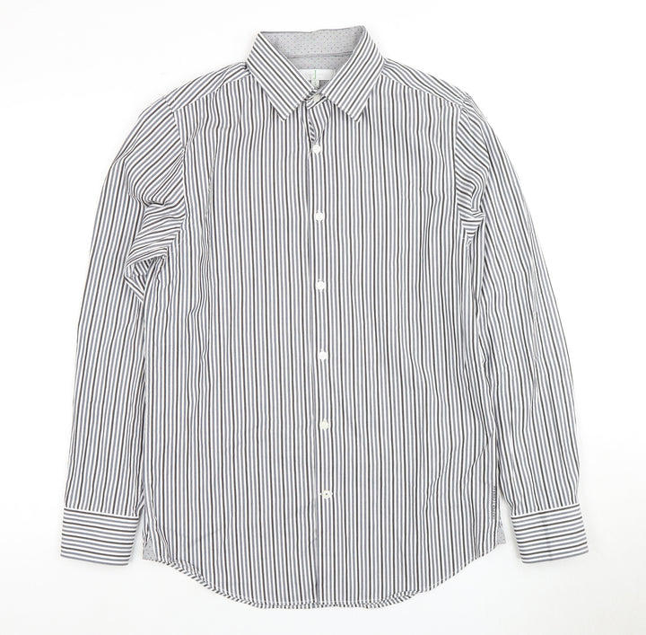 Jasper Conran Men's White Striped S Dress Shirt