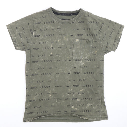 Firetrap Boys Green London Theme T-Shirt 11-12 Years