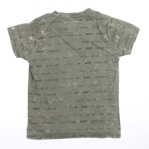 Firetrap Boys Green London Theme T-Shirt 11-12 Years