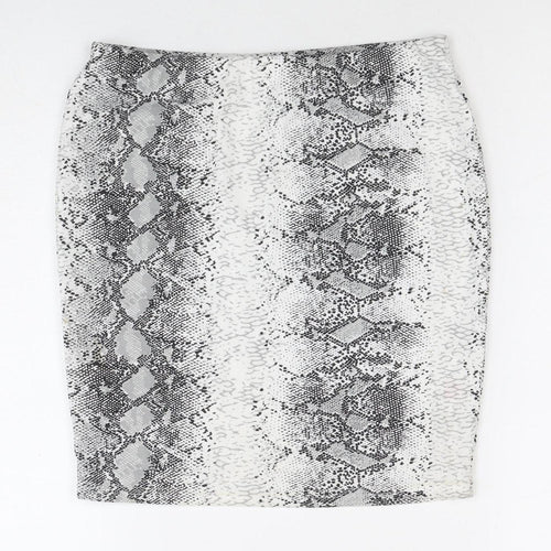 Boohoo Women's Grey Pencil Skirt Size 8