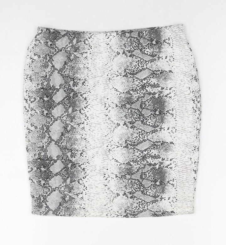 Boohoo Women's Grey Pencil Skirt Size 8