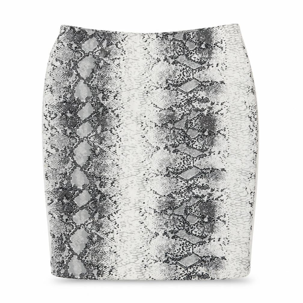 Front view of Boohoo Women's Grey Pencil Skirt, size 8