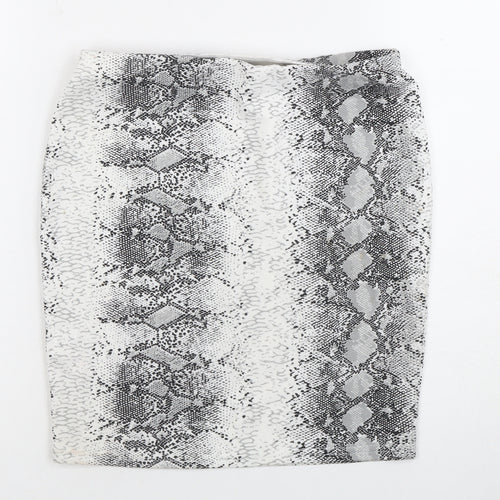 Boohoo Women's Grey Pencil Skirt Size 8