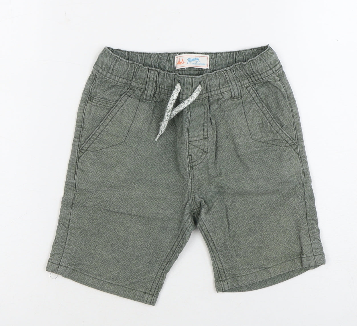 Mantaray Boys Green Cotton Shorts Size 5 Years