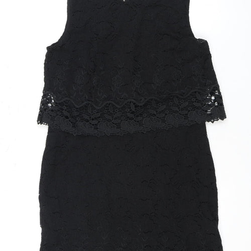 Mademoiselle R Women's Black Lace Sheath Dress Size 14