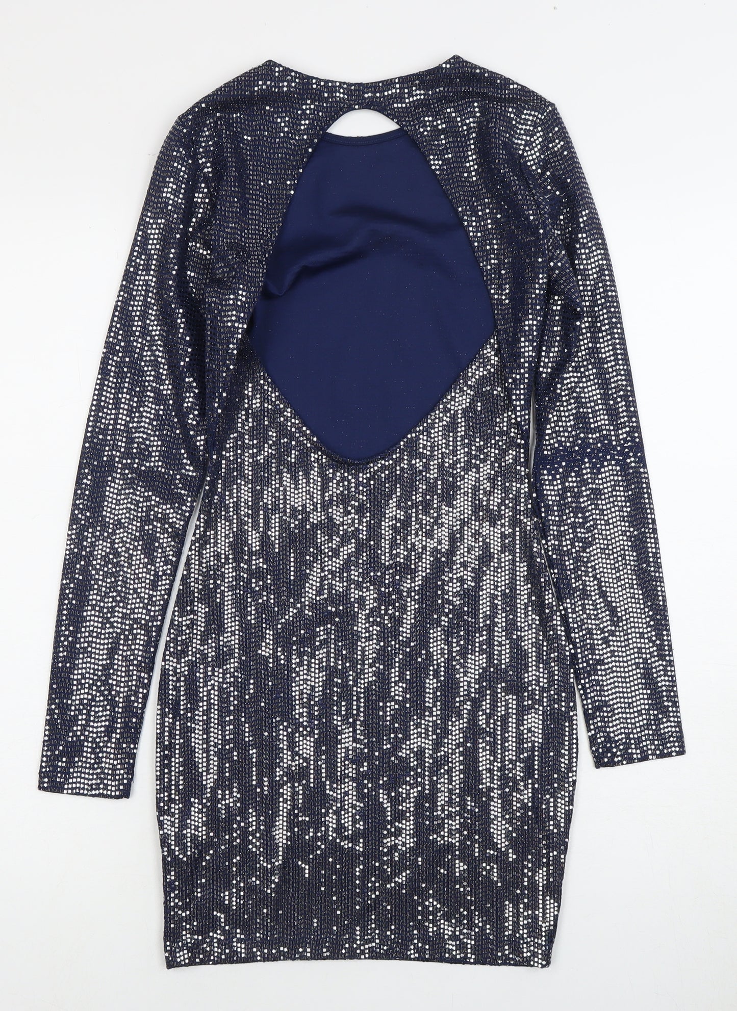 H&M Women's Blue XS Bodycon Sequin Dress