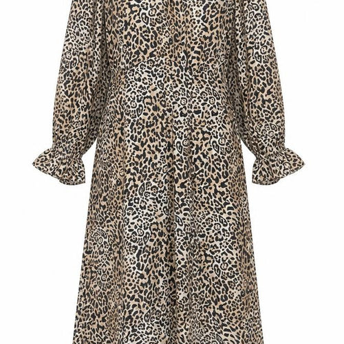 New Look Women's Beige Animal Print Dress Size 10