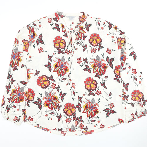 H&M Women's Multicoloured Floral Blouse, Size 6