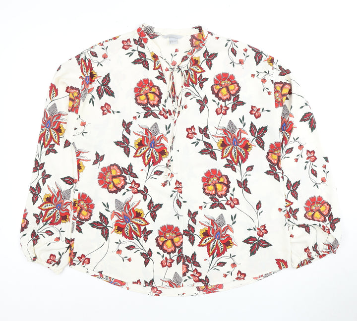 H&M Women's Multicoloured Floral Blouse, Size 6