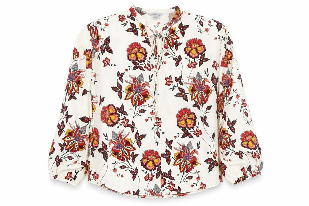 Front view of H&M Women's Multicoloured Floral Blouse, size 6
