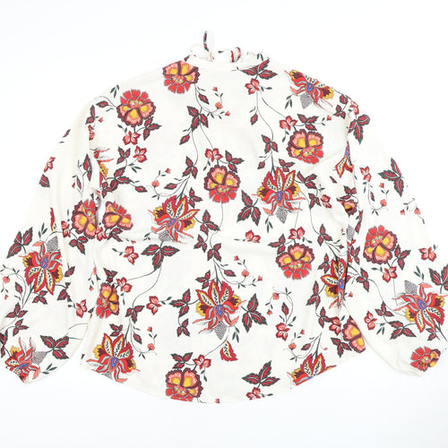 H&M Women's Multicoloured Floral Blouse, Size 6
