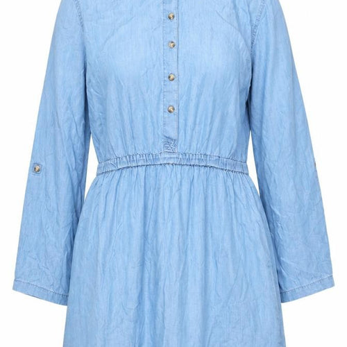 Avenue Women's Blue Shirt Dress Size 12 Long Sleeve
