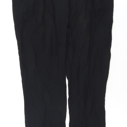 Next Women's Black Relaxed Trousers, Size 8