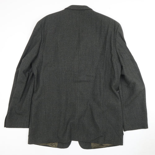 Reed Men's Green Wool Blazer L Regular Notch Jacket