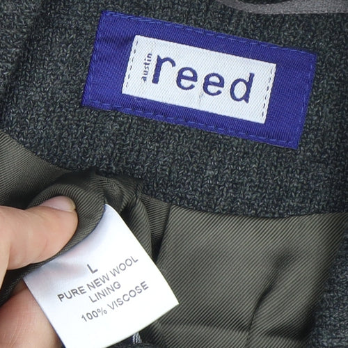 Reed Men's Green Wool Blazer L Regular Notch Jacket