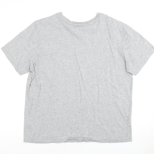 Fila Men's Grey Logo Crew Neck T-Shirt L