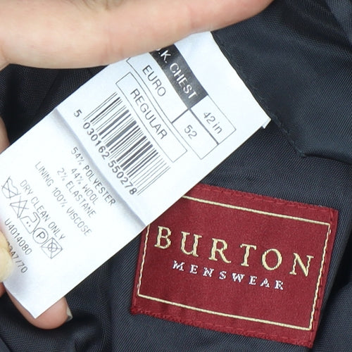 Burton Menswear Men's Grey Blazer, Size 42, Formal Jacket