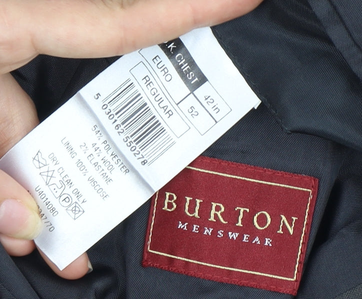 Burton Menswear Men's Grey Blazer, Size 42, Formal Jacket