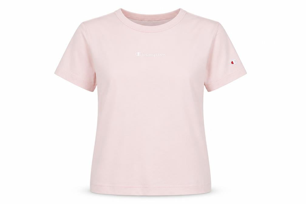 Champion Women’s Pink XS Cotton T-Shirt Crew Neck