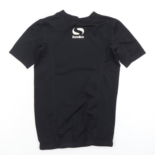 Sondico Boys Black Jersey Top, 7-8 Years, Short Sleeve, Athletic