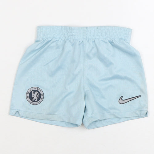 Nike Unisex Baby Blue Shorts 12-18 Months Sports Elastic Waist