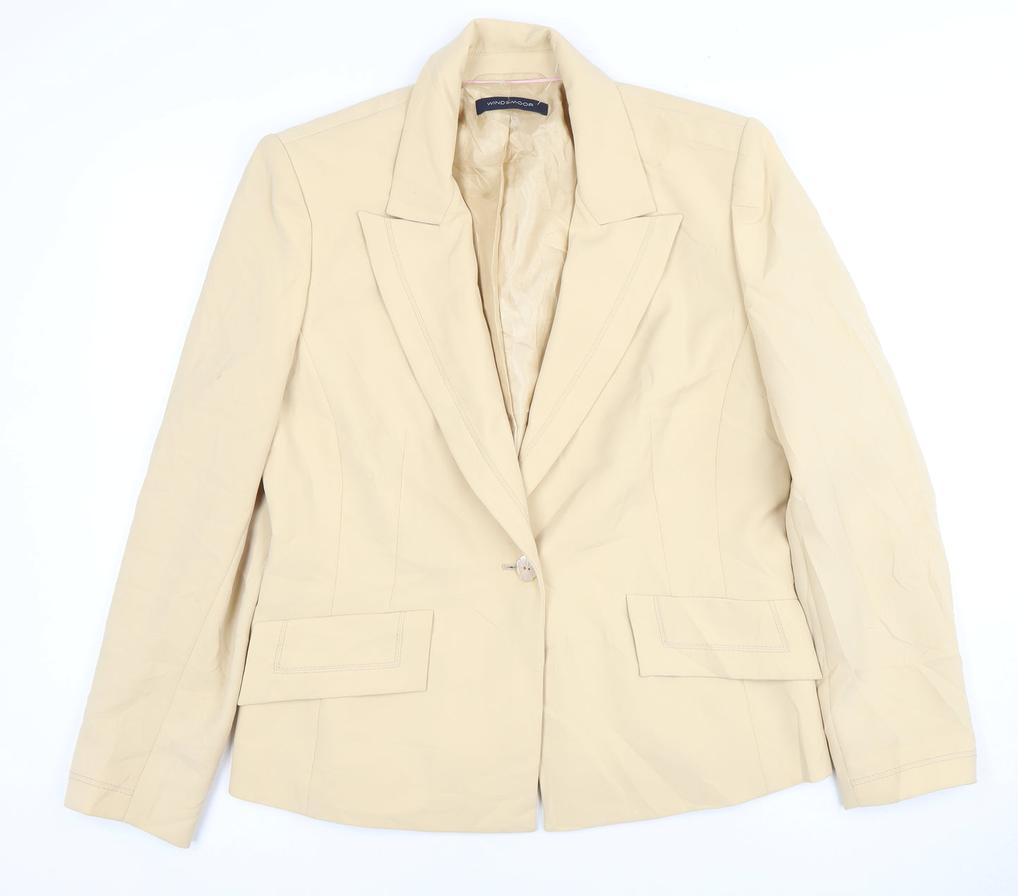 Windsmoor Women's Beige Suit Jacket - Size 10 Classic