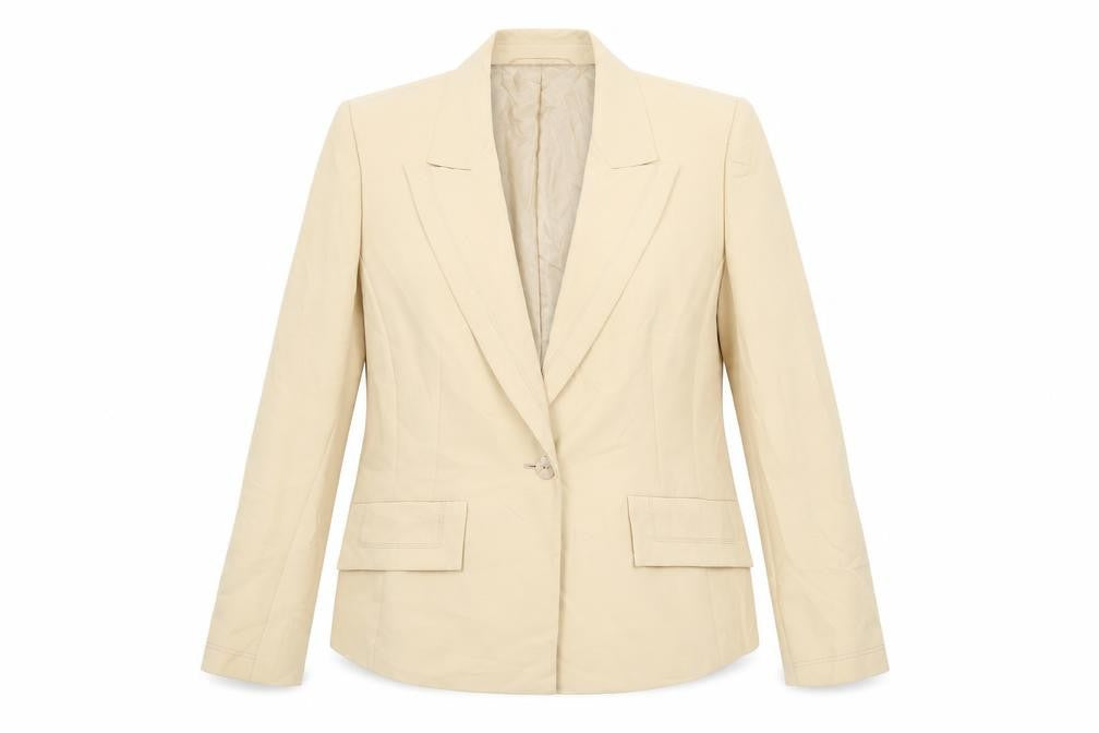Front view of Windsmoor Women's Beige Suit Jacket -, size 10, Classic