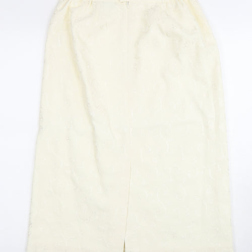 Jacques Vert Women's Ivory Long Formal Pencil Skirt Size 12