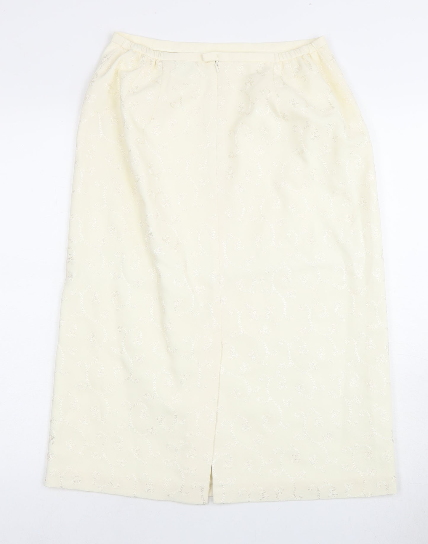 Jacques Vert Women's Ivory Long Formal Pencil Skirt Size 12