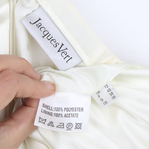 Jacques Vert Women's Ivory Long Formal Pencil Skirt Size 12