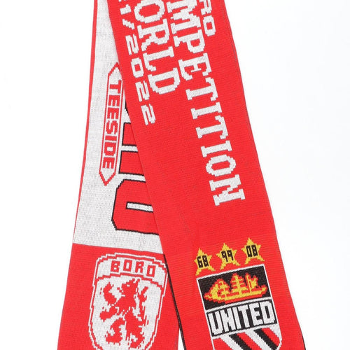 Manchester United Football Scarf, Red & Black, Unisex, One Size