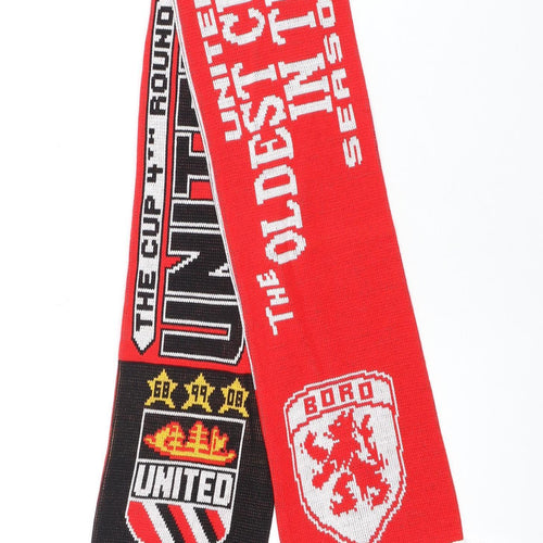 Manchester United Football Scarf, Red & Black, Unisex, One Size