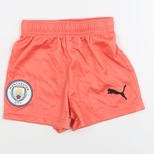 Puma Boys Red Athletic Football Shorts 1-2 Years