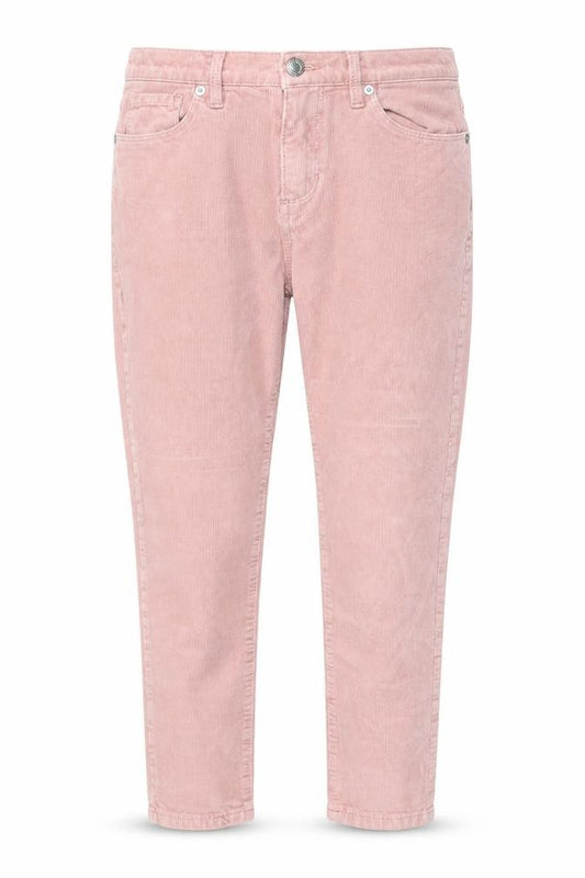 Front view of Banana Republic Women's Pink Cropped Corduroy Jeans