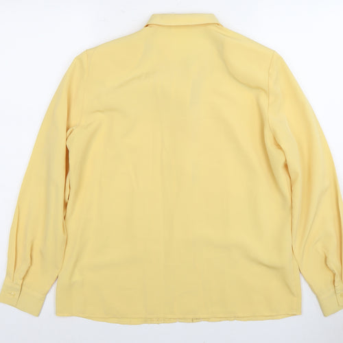 Alexon Women's Yellow Blouse, Size 12, Button Accents