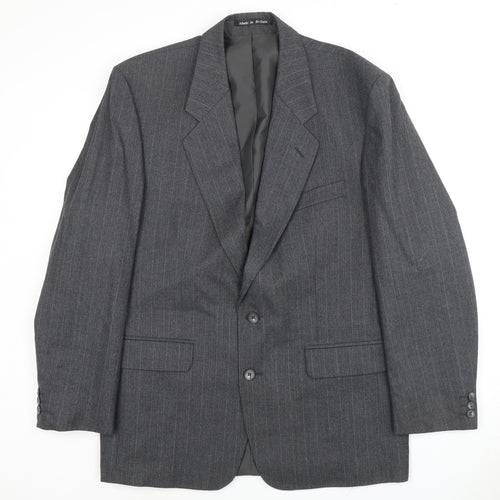 Dunn & Co Men's Grey Blazer 42 Classic Striped Jacket